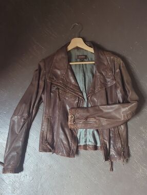 Danier Dark Brown Leather Jacket